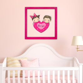 Wallity Cuadro Decorativo Enmarcado Multicolor 32 x 32 cm